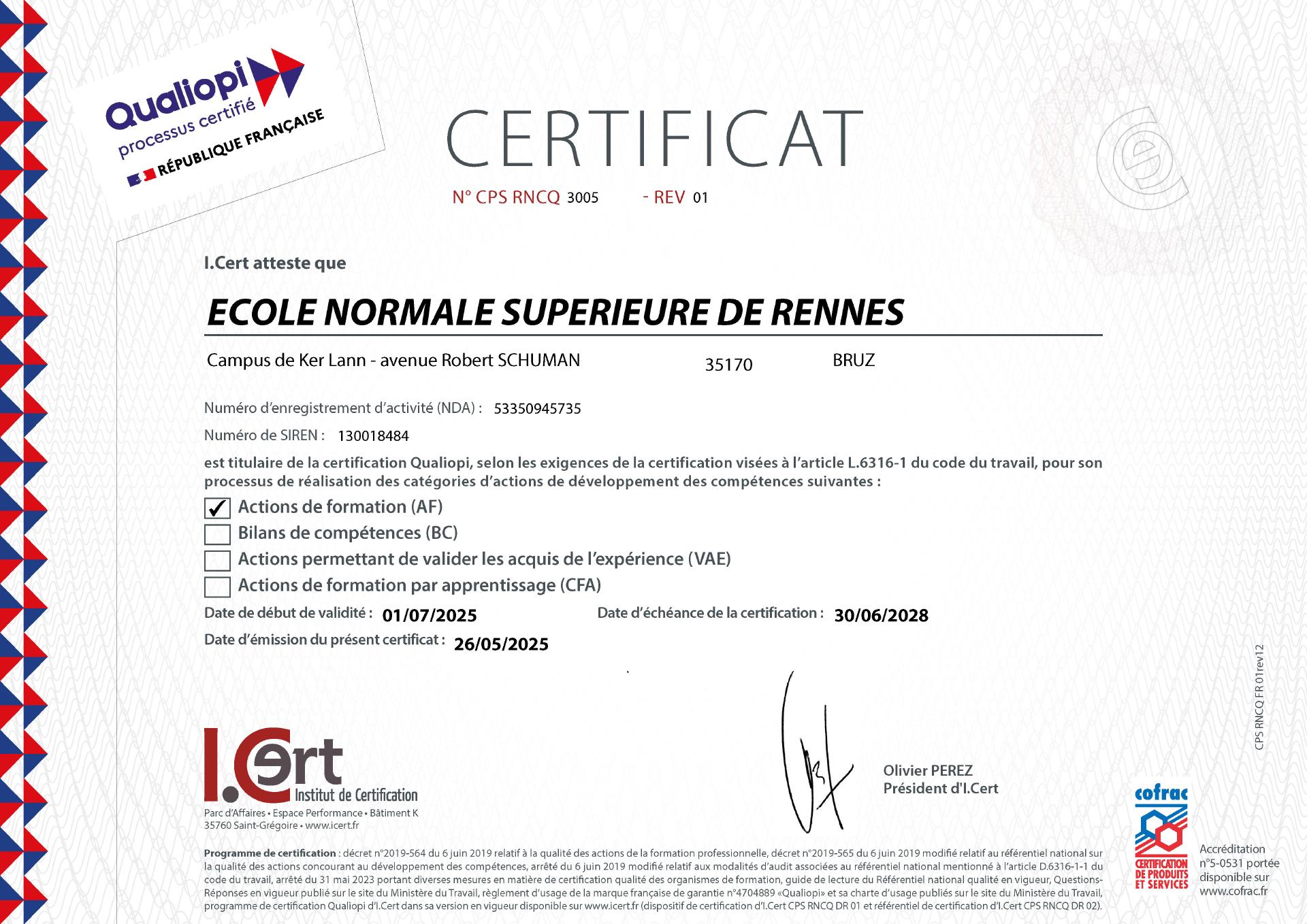 2025-2028_Qualiopi ENS Rennes