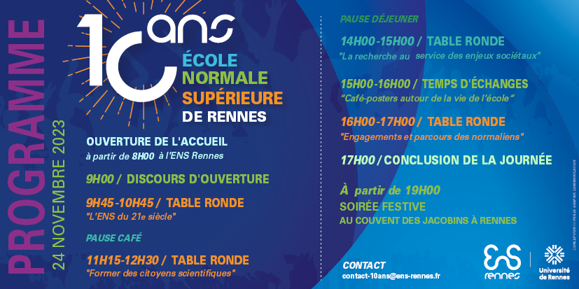 ENS Rennes - L'École normale supérieure de Rennes célèbre ses 10 ans